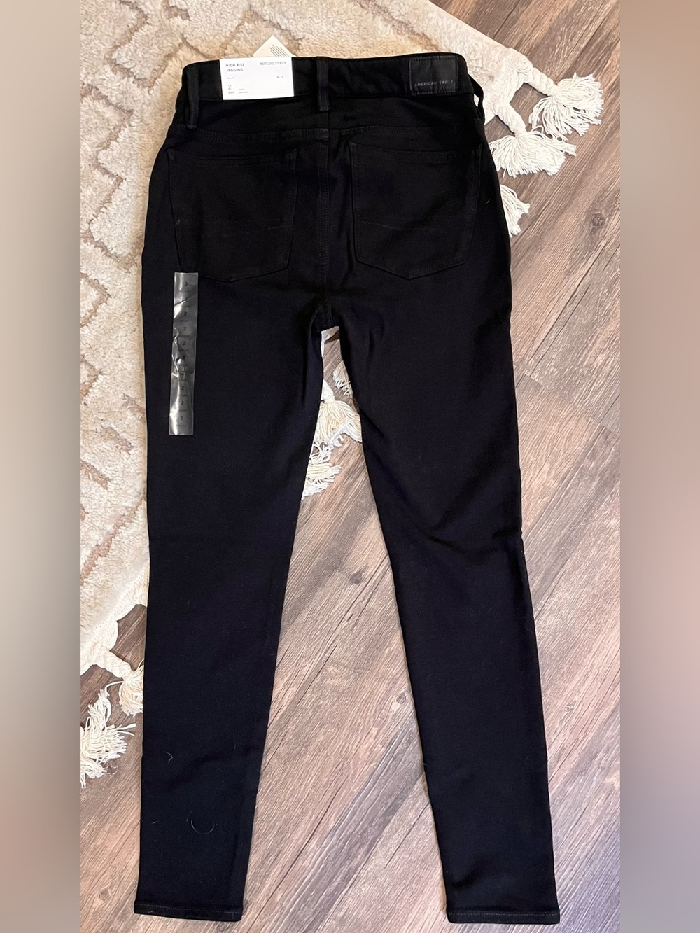 NWT American Eagle Next Level Stretch High Rise Jegging Black Size 2 Short